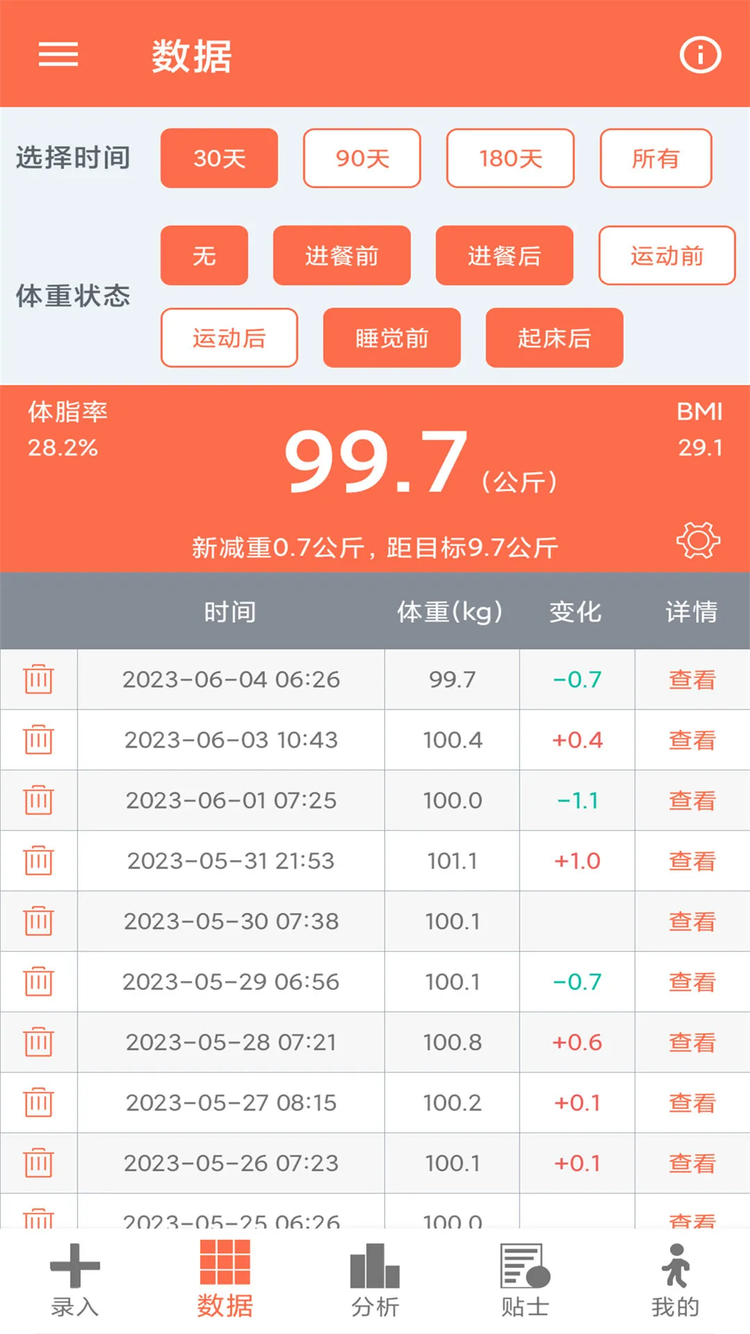 体重记录簿-健康体重管理助手